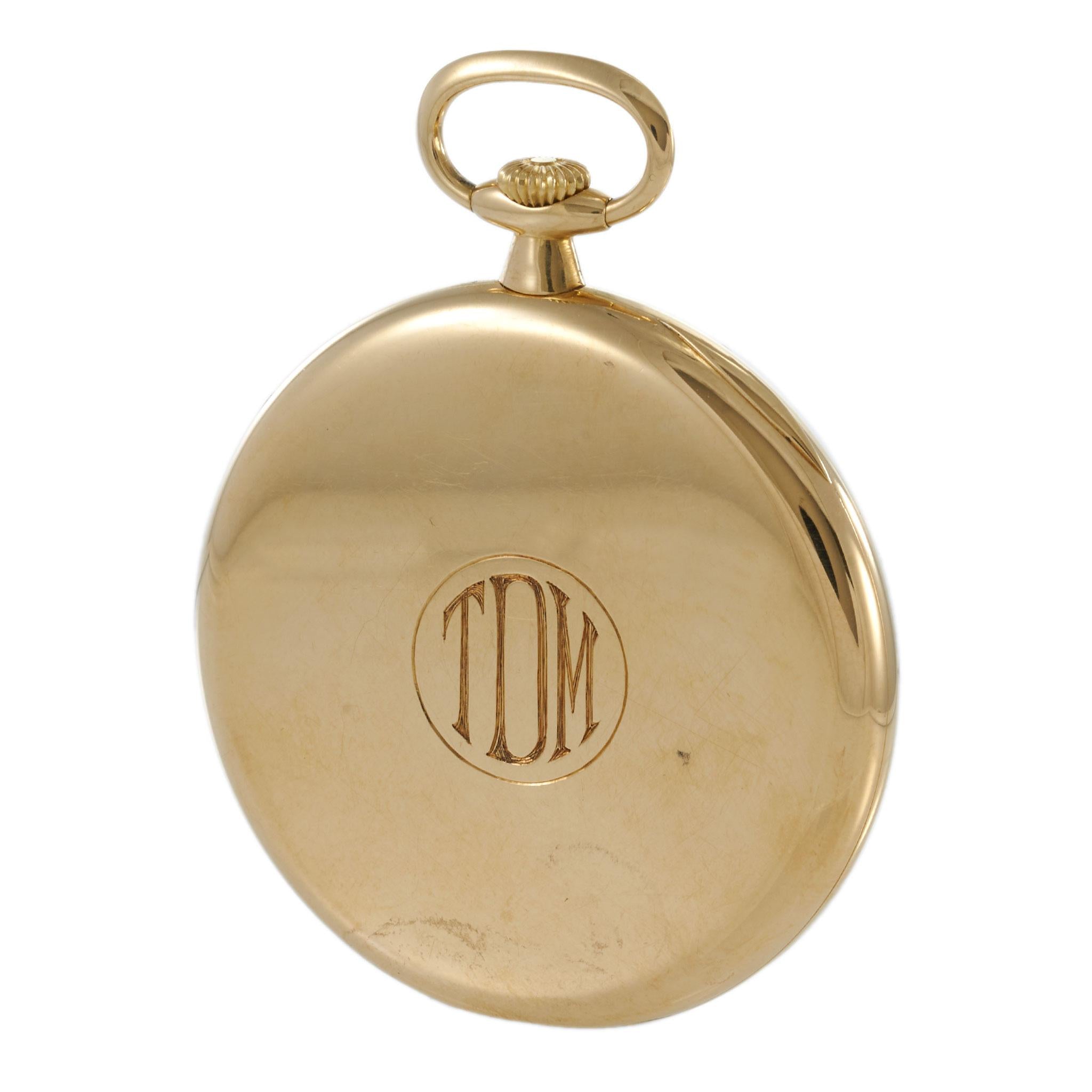 Antique 1920s Patek Philippe & Co. Pocket Watch Retailed by Spaulding & Co.