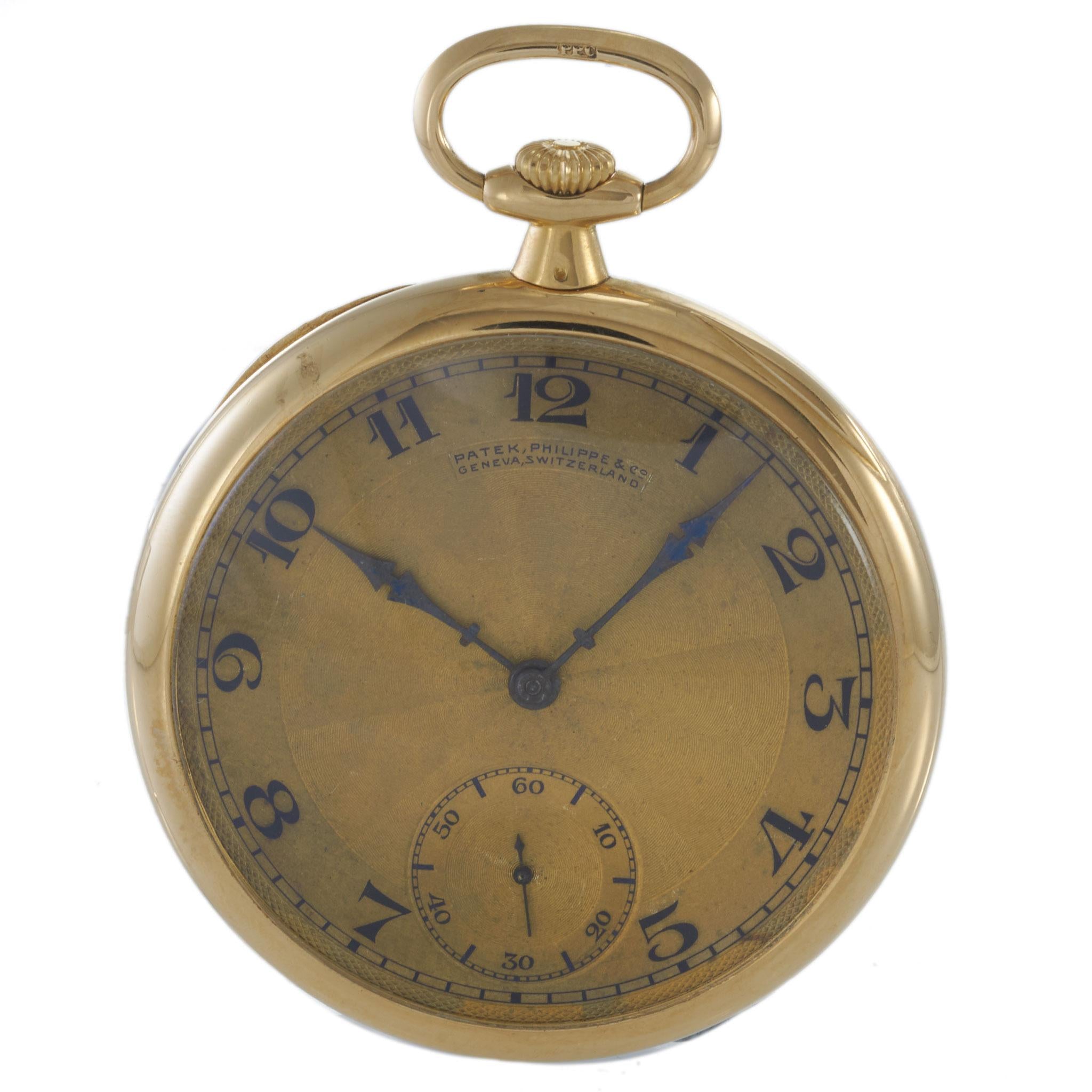 Antique 1920s Patek Philippe & Co. Pocket Watch Retailed by Spaulding & Co.