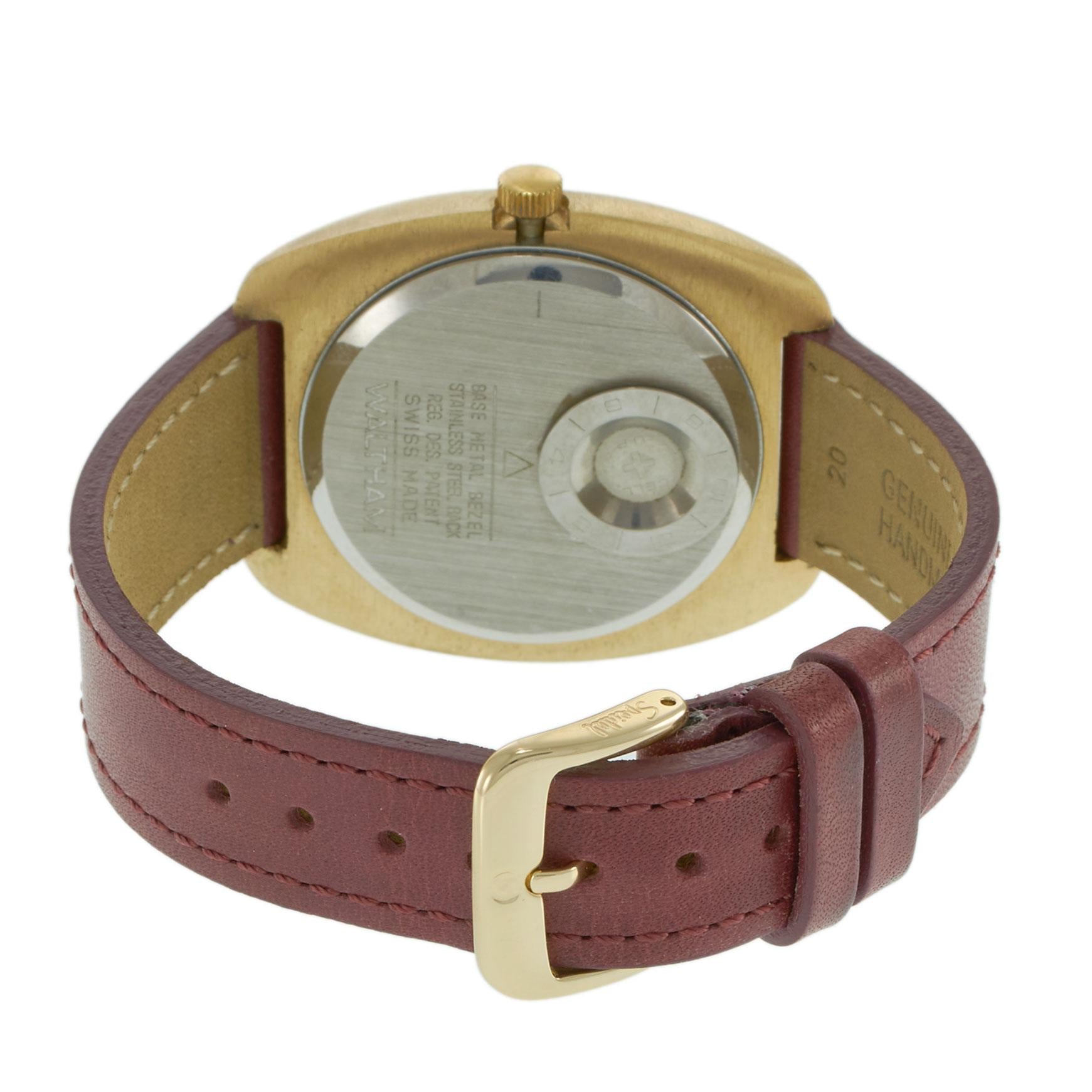 Vintage 1970’s Waltham Swiss Electrodyne 40MM TV Cushion Case – Quartz with Date