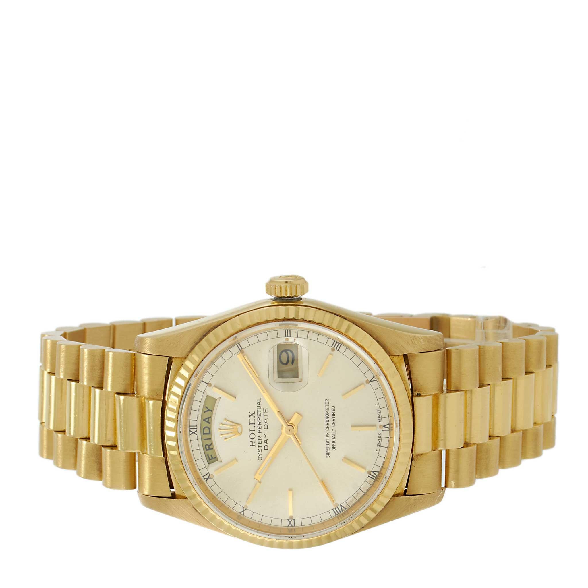 Vintage 1987 Rolex Day-Date President 36MM 18KT Yellow Gold Ref. 18038