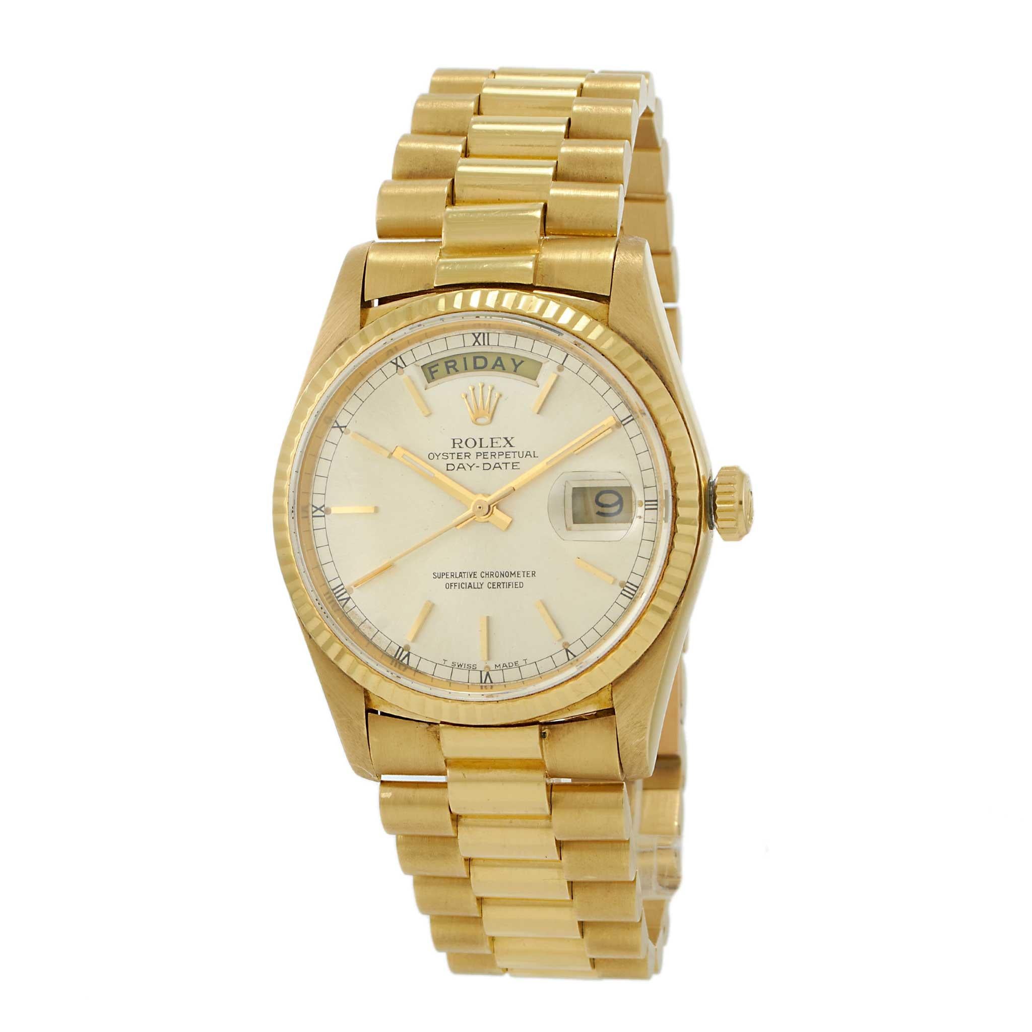 Vintage 1987 Rolex Day-Date President 36MM 18KT Yellow Gold Ref. 18038