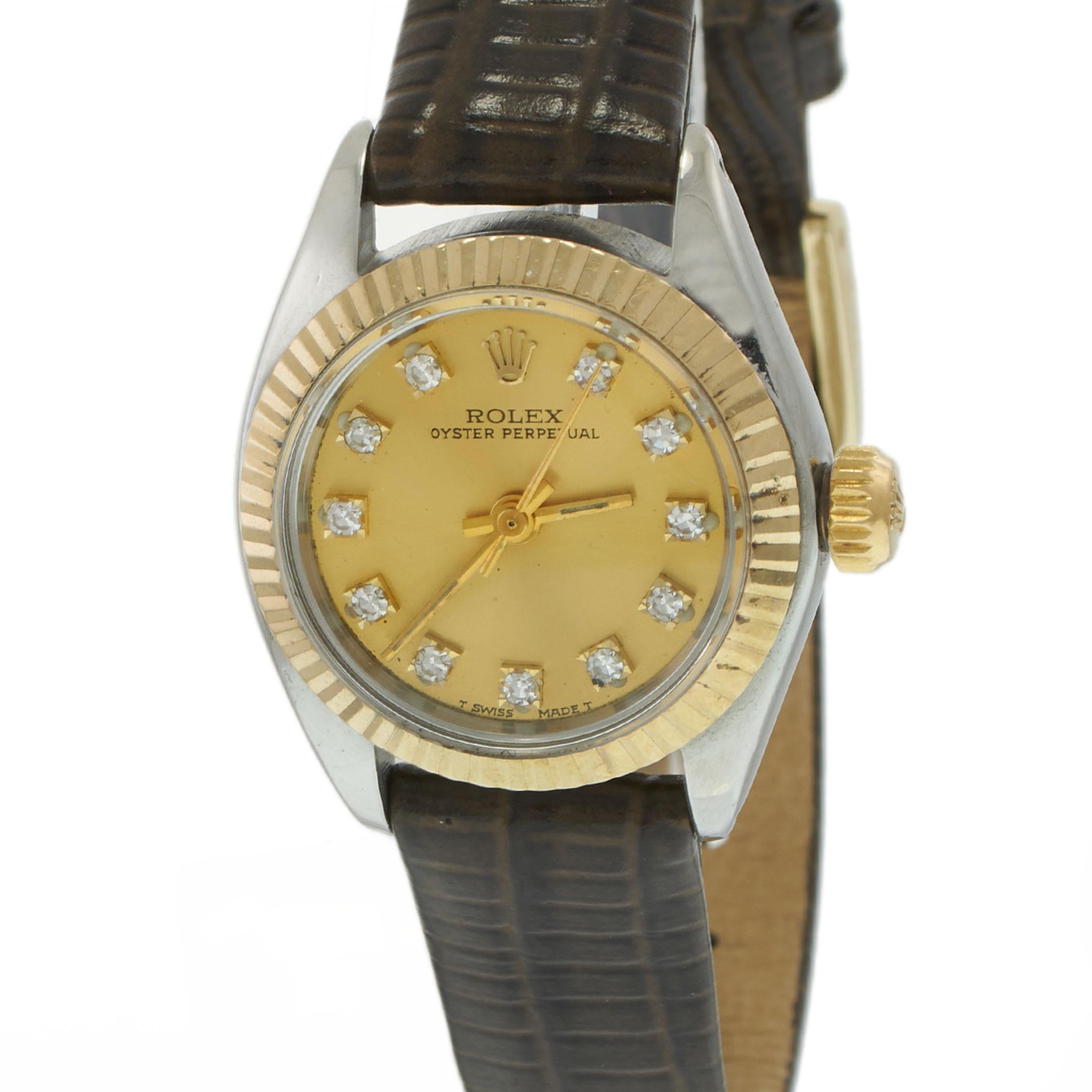 Vintage 1981 Rolex Oyster Perpetual 26MM Stainless Steel & 18KT YG Ref. 6719