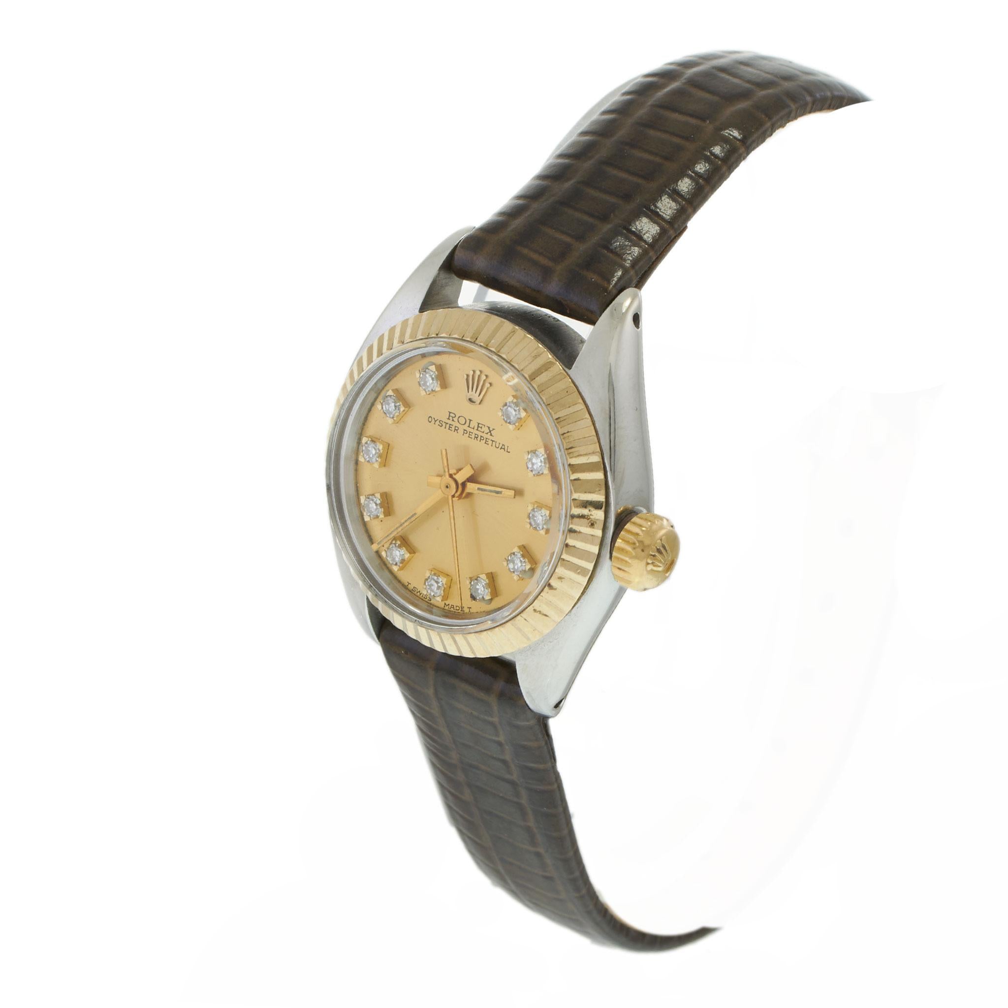 Vintage 1981 Rolex Oyster Perpetual 26MM Stainless Steel & 18KT YG Ref. 6719