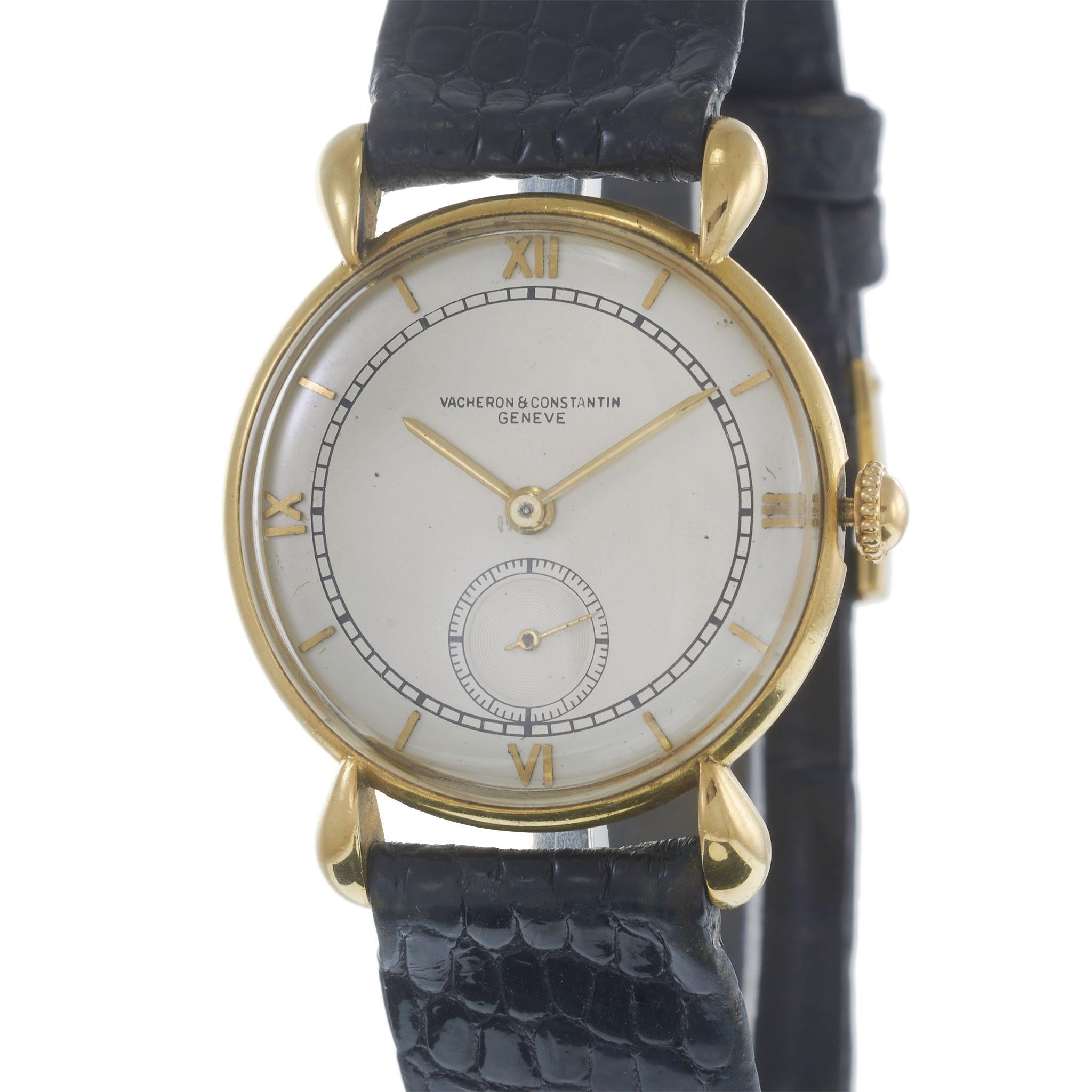 Vintage 1949 Vacheron & Constantin Genève 29MM 18KT Yellow Gold Ref. 4014