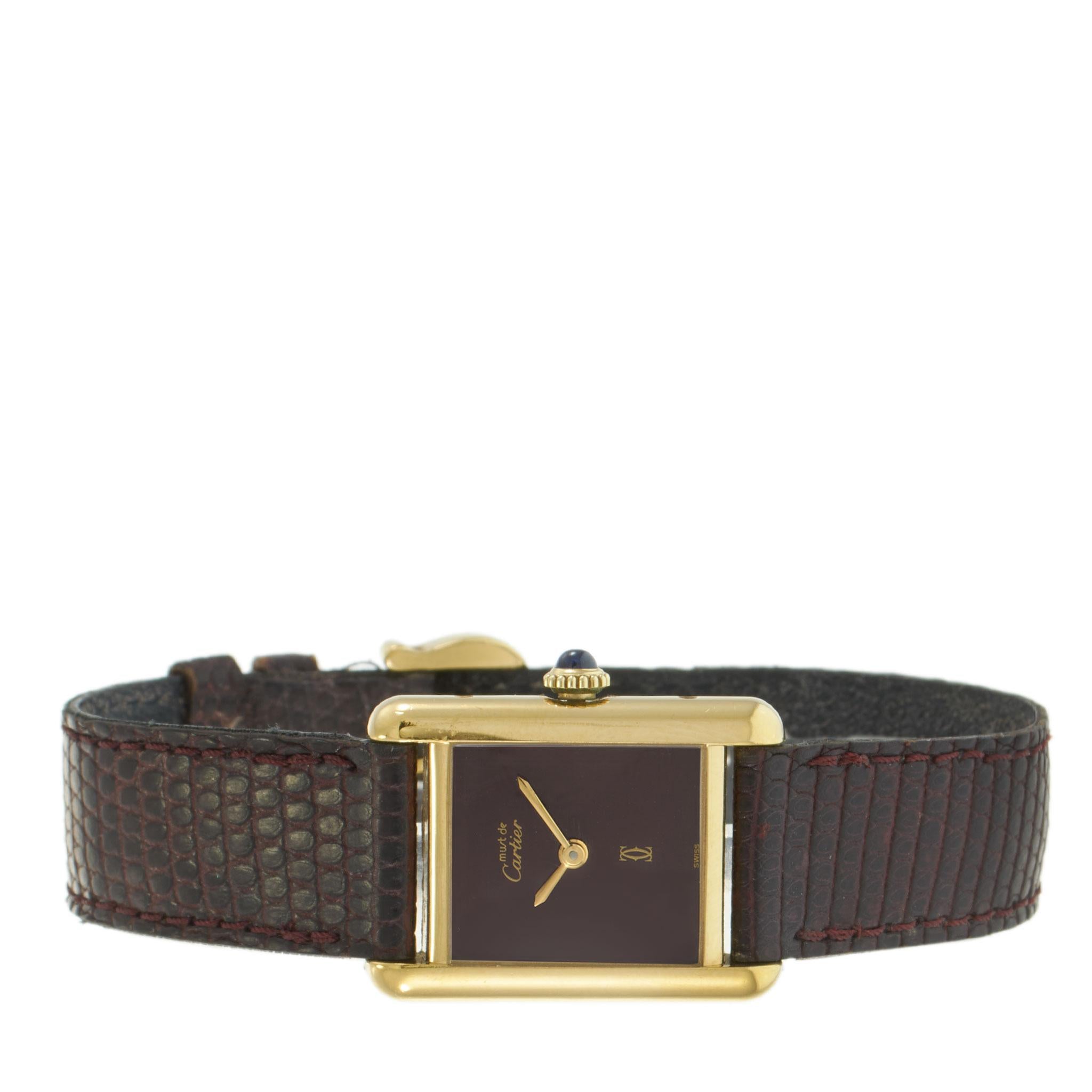 Vintage 1980s Must de Cartier Paris Manual Wind Watch