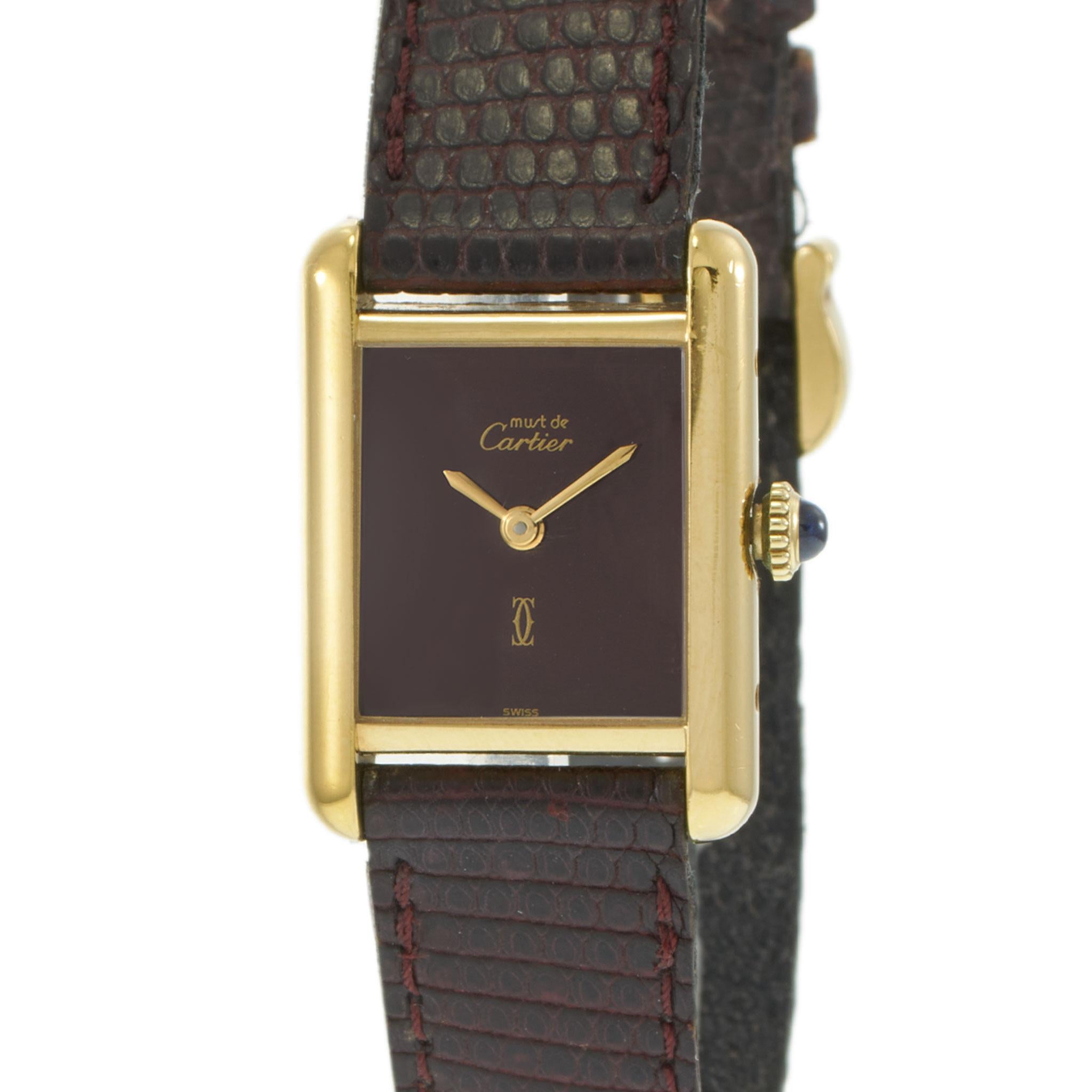Vintage 1980s Must de Cartier Paris Manual Wind Watch