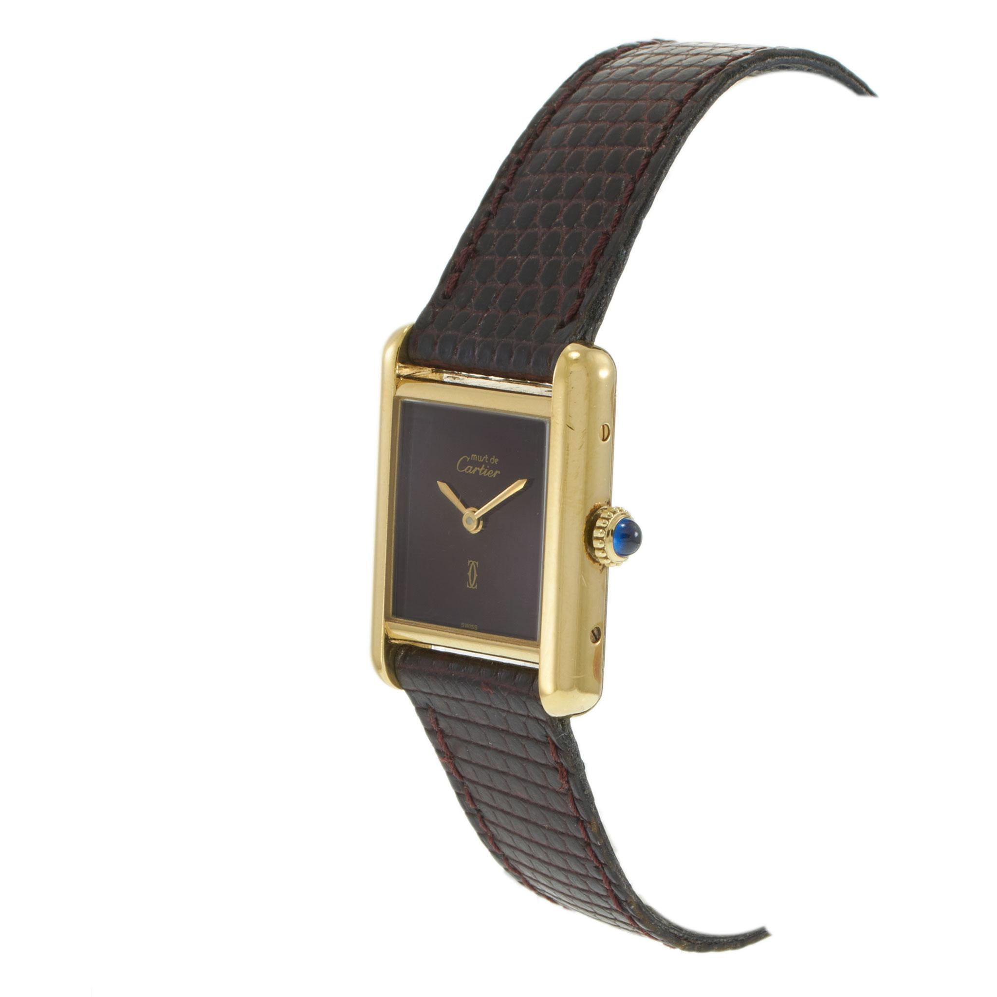 Vintage 1980s Must de Cartier Paris Manual Wind Watch