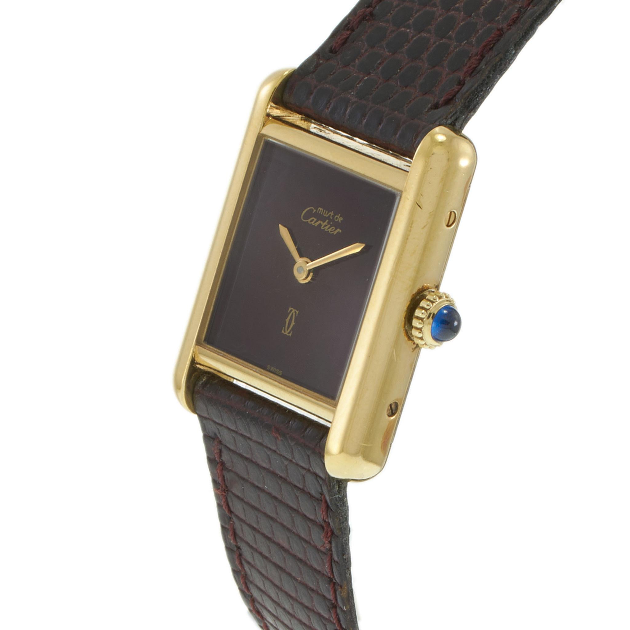 Vintage 1980s Must de Cartier Paris Manual Wind Watch