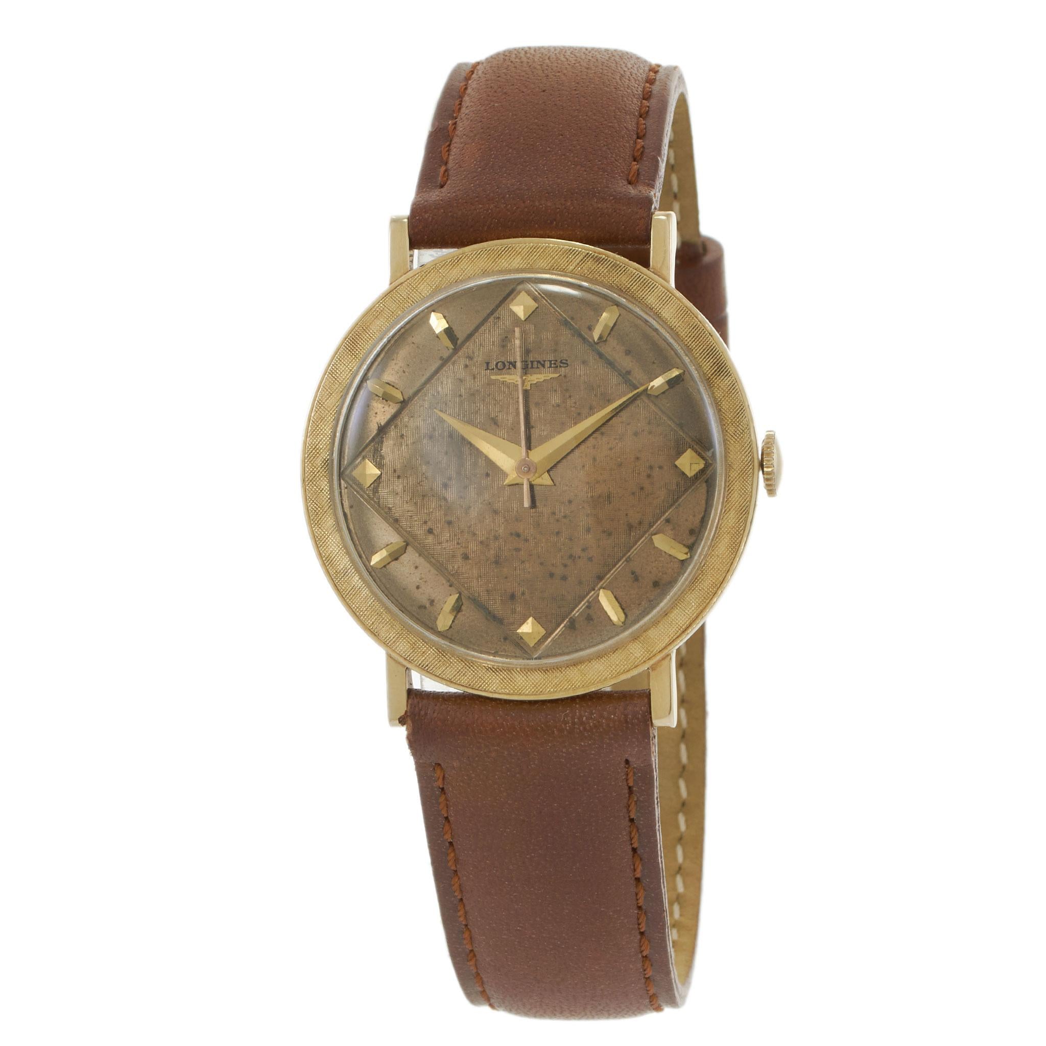 Vintage 1958 Longines 33.5MM 14KT Yellow Gold Dress Watch