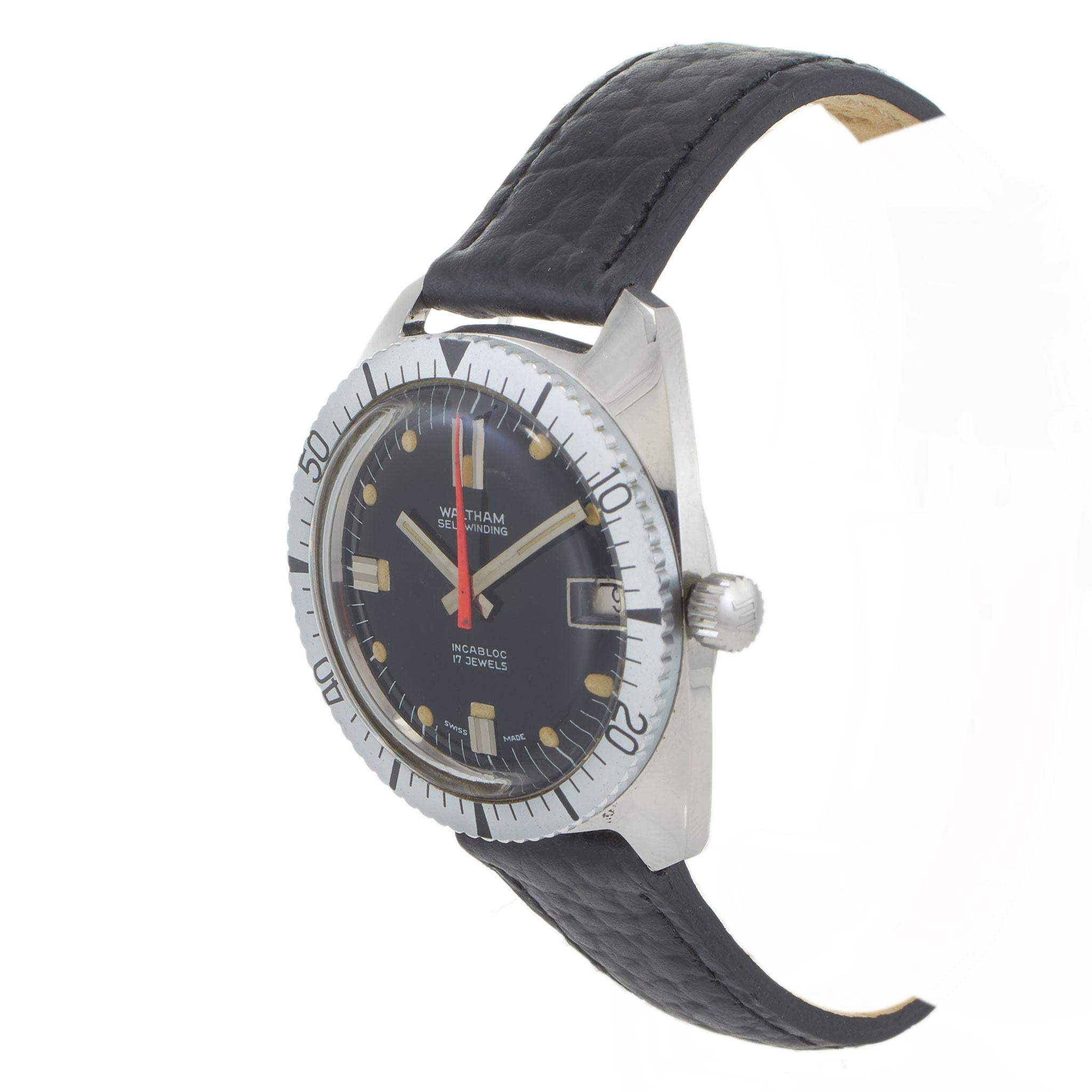 Vintage 1970s Waltham Divers Watch 36MM Ref. B-339