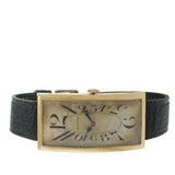 Vintage 1930s Zenith Jumbo 18KT Gold Curved Rectangular Art Deco Dial