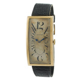 Vintage 1930s Zenith Jumbo 18KT Gold Curved Rectangular Art Deco Dial