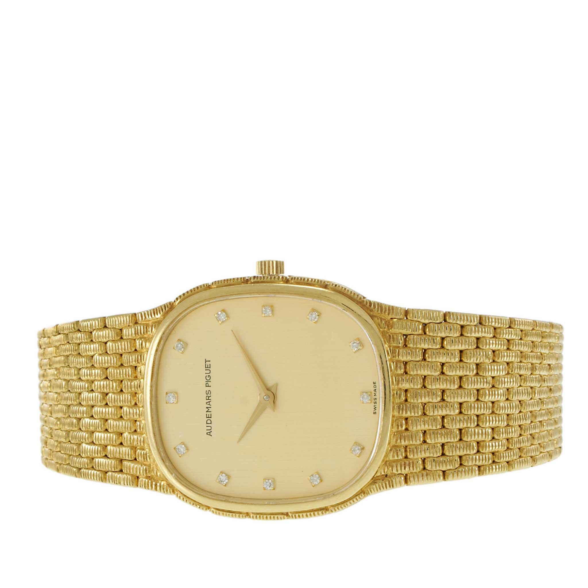 Vintage 1980's Audemars Piguet Cobra 18KT Yellow Gold Diamond-Set Watch