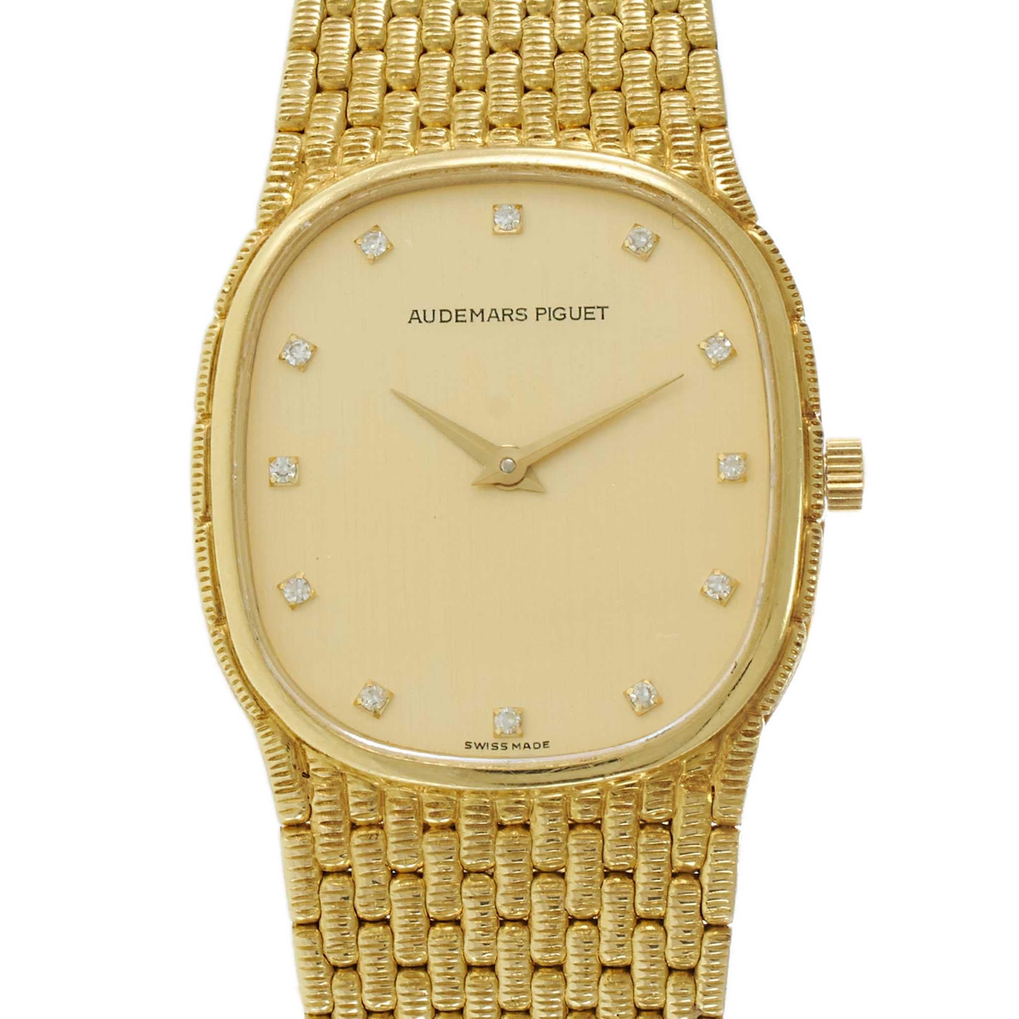 Vintage 1980's Audemars Piguet Cobra 18KT Yellow Gold Diamond-Set Watch