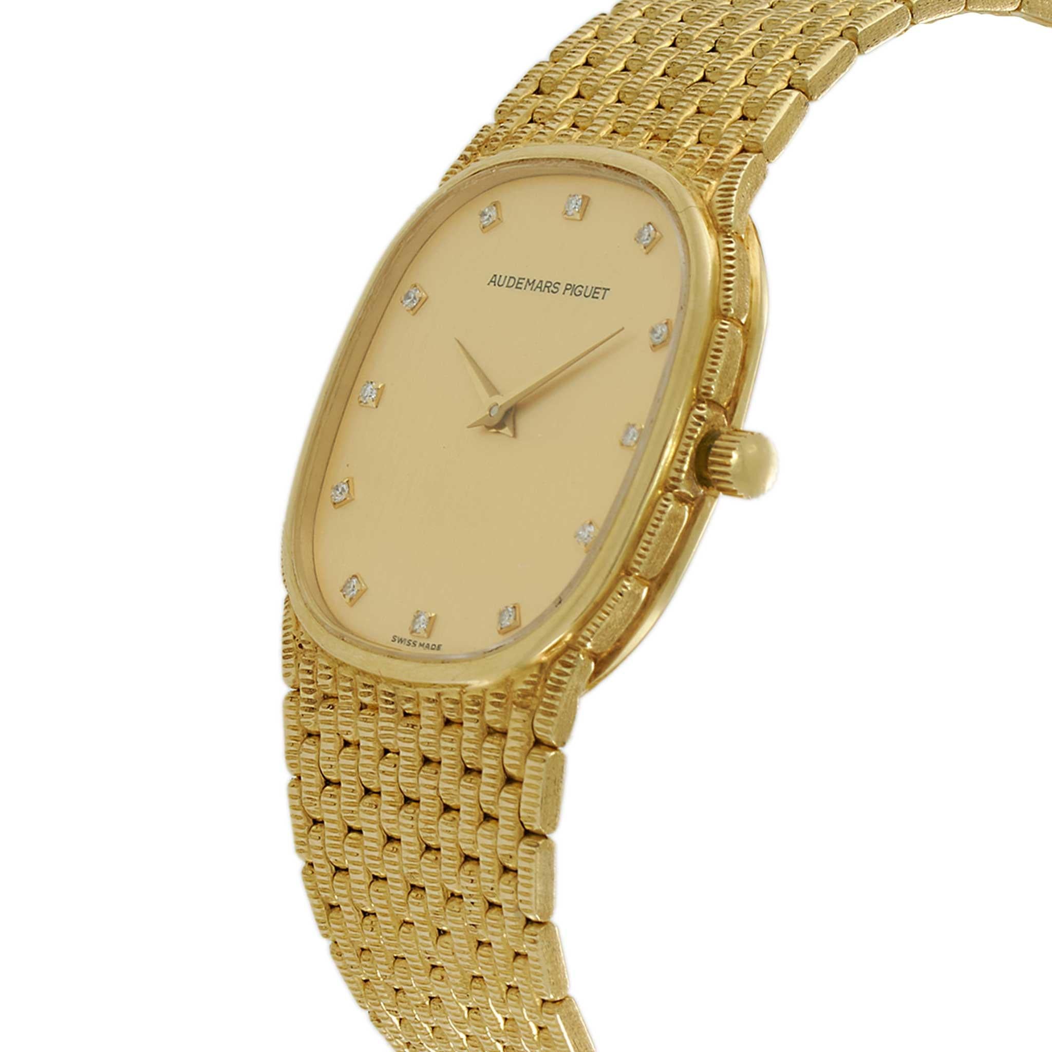 Vintage 1980's Audemars Piguet Cobra 18KT Yellow Gold Diamond-Set Watch