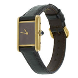 Vintage 1980s Must de Cartier Paris Vermeil Burgundy Lacquer Dial – Manual Wind