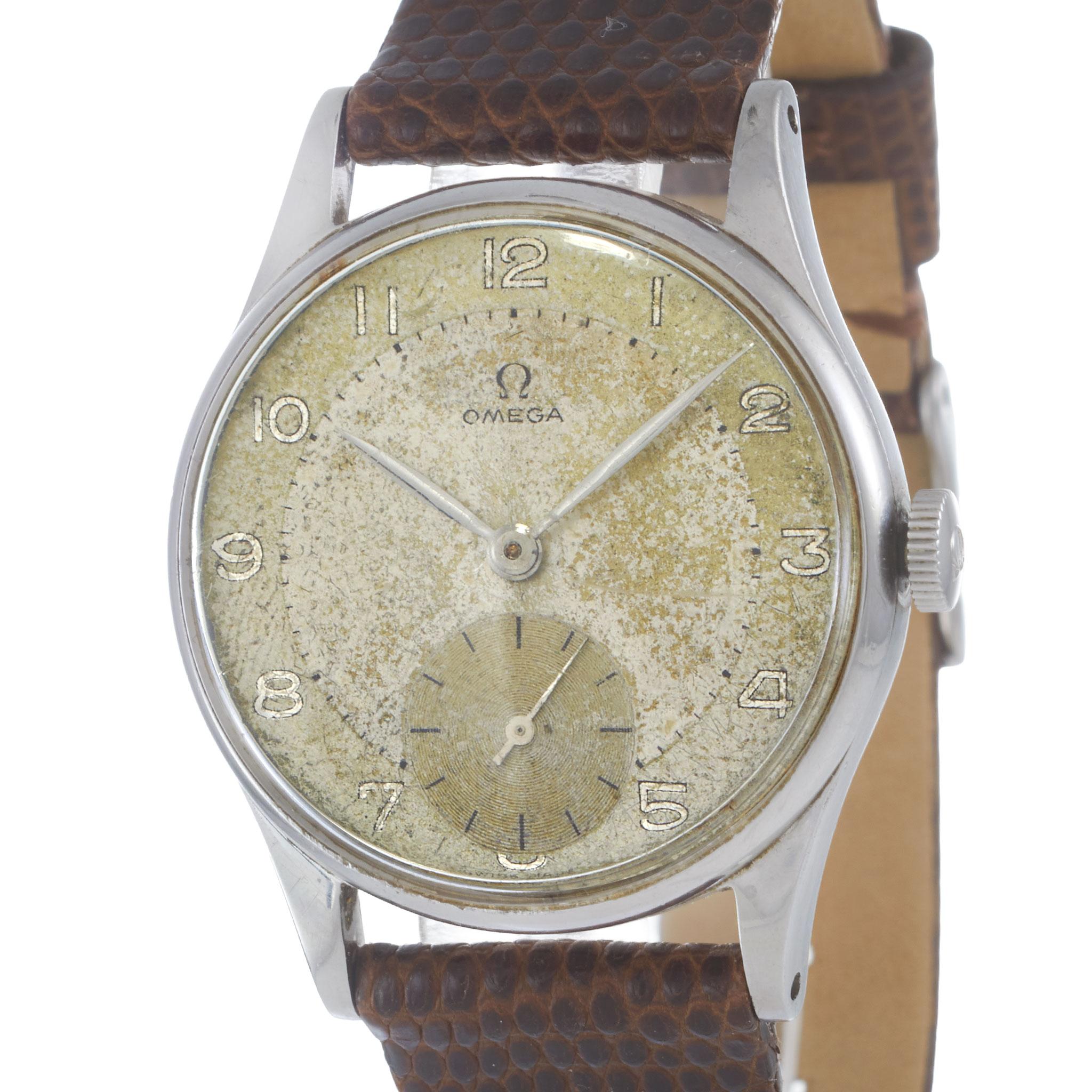 Vintage 1950 Omega Stainless Steel Manual Wind Watch Ref. 2540-7