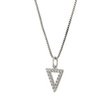 18KT White Gold Triangle Shaped Diamond Pendant