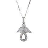 18KT White Gold Diamond Angel Pendant