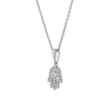 18KT White Gold Diamond Hamsa Pendant