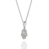 18KT White Gold Diamond Hamsa Pendant