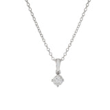 18KT White Gold 0.19CT Round Cut Diamond Pendant