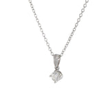 18KT White Gold 0.19CT Round Cut Diamond Pendant