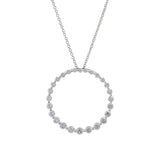 18KT White Gold Circle Diamond Pendant