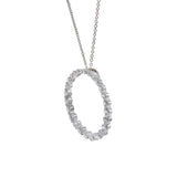 18KT White Gold Circle Diamond Pendant