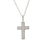 18KT White Gold Cross Diamond Pendant