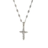 18KT White Gold Diamond Cross Pendant