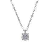 14KT White Gold 1.08CT GIA Certified Diamond Pendant Necklace