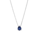 14KT White Gold Blue Sapphire Pendant