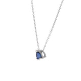 14KT White Gold Blue Sapphire Pendant