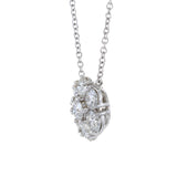 14KT White Gold Cluster Diamond Pendant