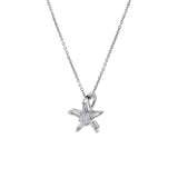 Estate 14KT White Gold Star Diamond Pendant/Charm