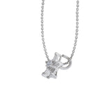 Estate 14KT White Gold Star Diamond Pendant/Charm