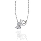 Estate 14KT White Gold Star Diamond Pendant/Charm