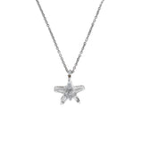 Estate 14KT White Gold Star Diamond Pendant/Charm