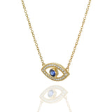 14KT Yellow Gold Diamond Eye Pendant