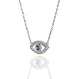 14KT White Gold Diamond Evil Eye Pendant