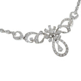 Estate Art Nouveau Era Platinum and Diamond Drop Necklace