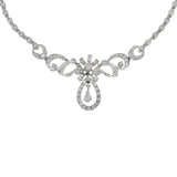 Estate Art Nouveau Era Platinum and Diamond Drop Necklace