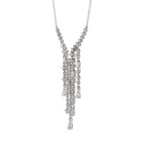 18KT White Gold Lariat Diamond Necklace