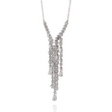 18KT White Gold Lariat Diamond Necklace