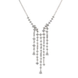 18KT White Gold Lariat Diamond Necklace