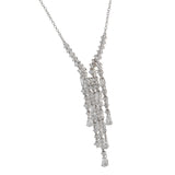 18KT White Gold Lariat Diamond Necklace