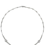 Estate 18KT White Gold Diamond Drop Necklace