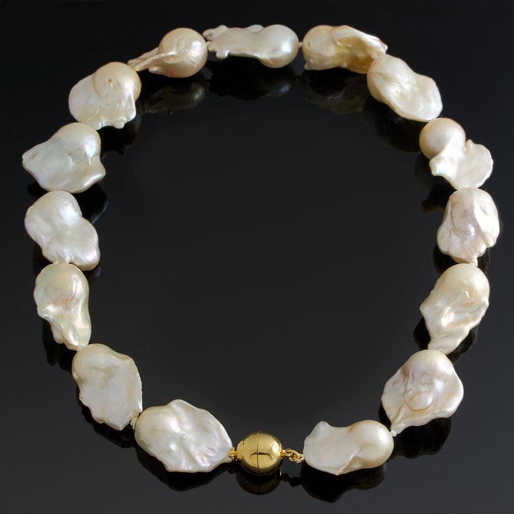 Genuine Multi-Colored Baroque Pearl Necklace