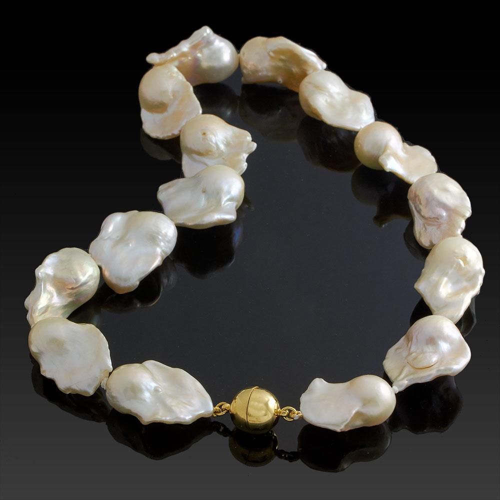 Genuine Multi-Colored Baroque Pearl Necklace